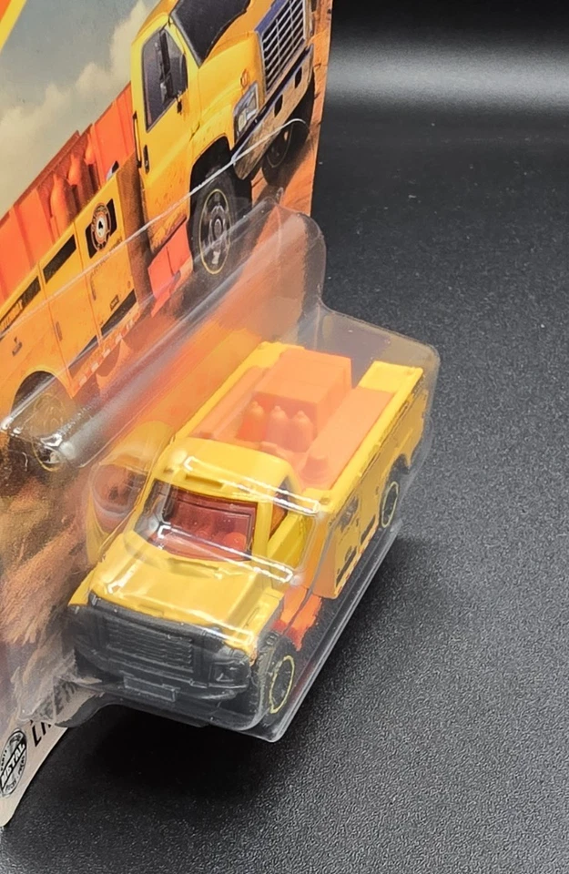 Matchbox 2025 GMC C3500 Utility Truck Lot (2) Yellow  New in Card - Image 2 of 4