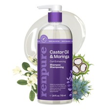 Renpure Moringa & Castor Shampoo 24 Fl Oz - Curl Enhancing for Wavy Hair 0.56 per fl oz