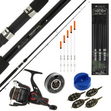 Fishing Feeder Setup Quiver 10ft Rod And Reel With Rigs Shot Float Feeder Tackle