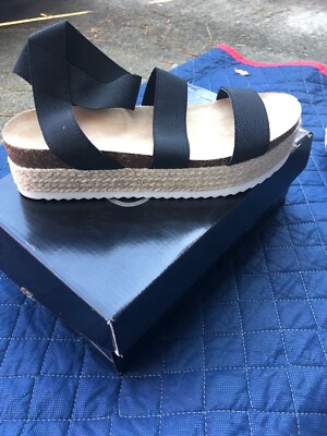 Black Rimi New Direction Size 8 Sandals Slide New