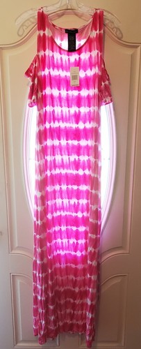 Design History Size XL Maxi Dress Cold Shoulder Summer Pink - 第 1/9 張圖片