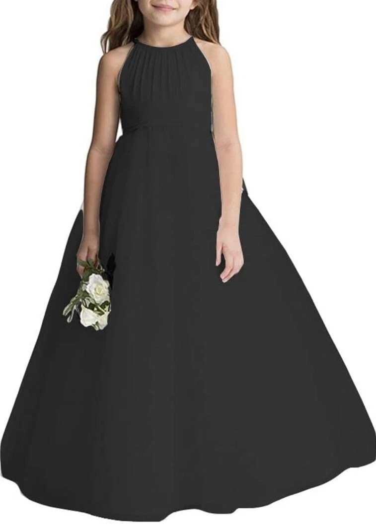 NWT Bow Dream Flower Girl's Dress Pleated Chiffon Sz 16