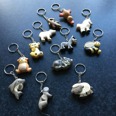 Schlüsselanhänger Holz Tier Babys Tiere handbemalt Motiv nach Wahl