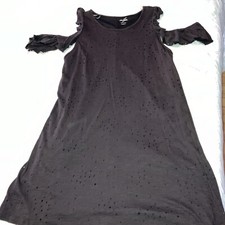 Alya Womens Black Sleeveless A-Line Dress Size Medium Lined Casual
