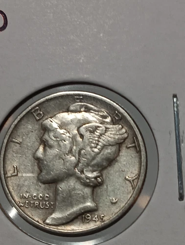 1945  MERCURY DIME  XF/AU Choice  D/329