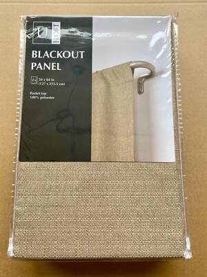 Blackout Window Curtain by ULOFT, 100''x84'' (2 panels) Color is Linen (Brand New)