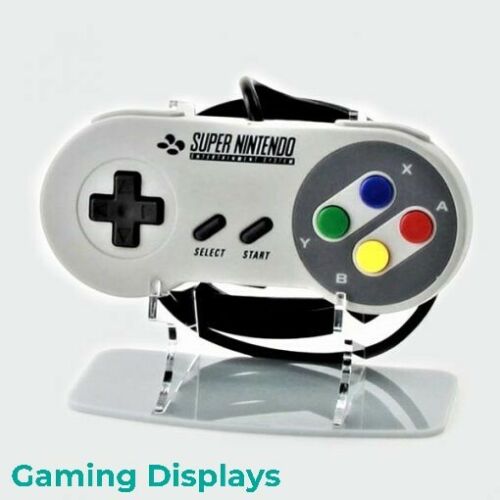 Super Nintendo Entertainment System (SNES) Controller Display Stand - Acrylic - Picture 1 of 72