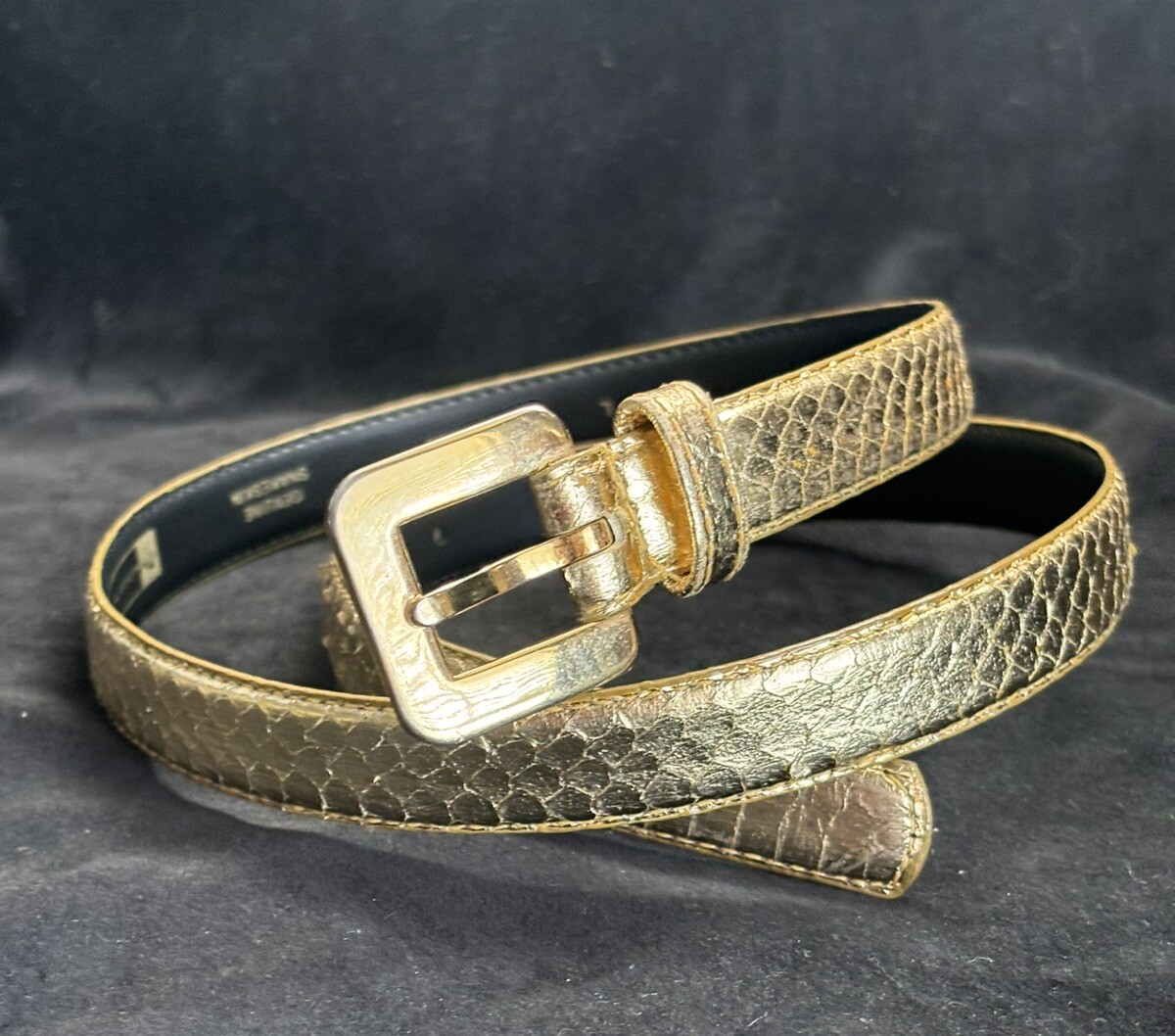 Genuine Snakeskin Belt Morgan Taylor 80 display picture 1