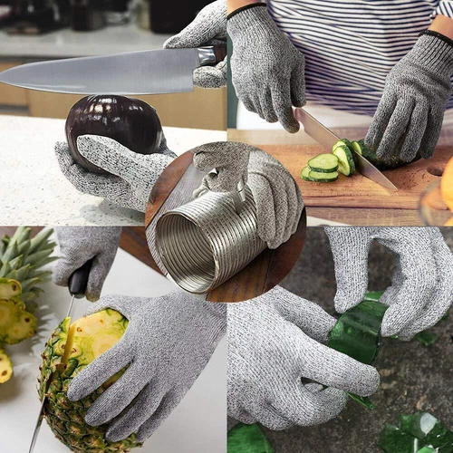 1 Paar Schnittfeste Schnittschutz Handschuhe Metzger Küche Glas Arbeit Werkzeug - Bild 11 von 19