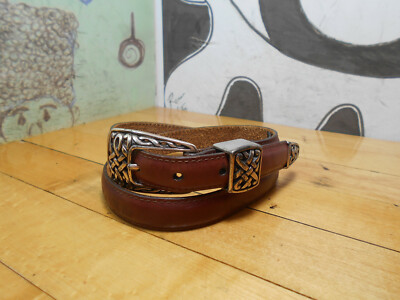 New BRIGHTON Tan Leather Belt Size Small s-l400.jpg main image 2