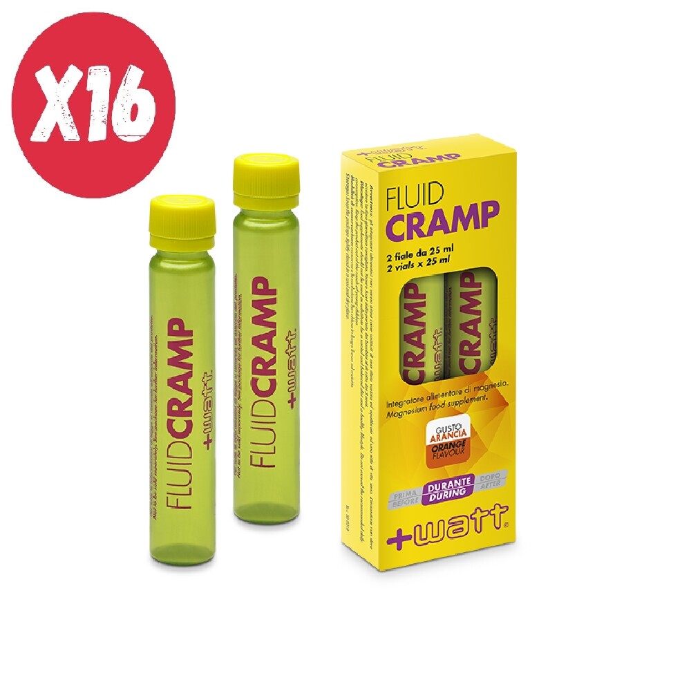 +WATT Fluid Cramp 16 Fiale x 25ml - Magnesio Liquido Anti-Crampi