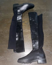NEW Stuart Weitzman 5050 Leather Over the Knee Boot - Black, size 4 M US