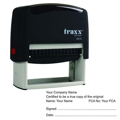 Traxx 9015 Beglaubigung Kopie personalisierter Stempel - Design 3
