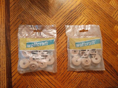 Two Packages (16 wheels) Woodcraft #2985 1'' Wooden Wheels