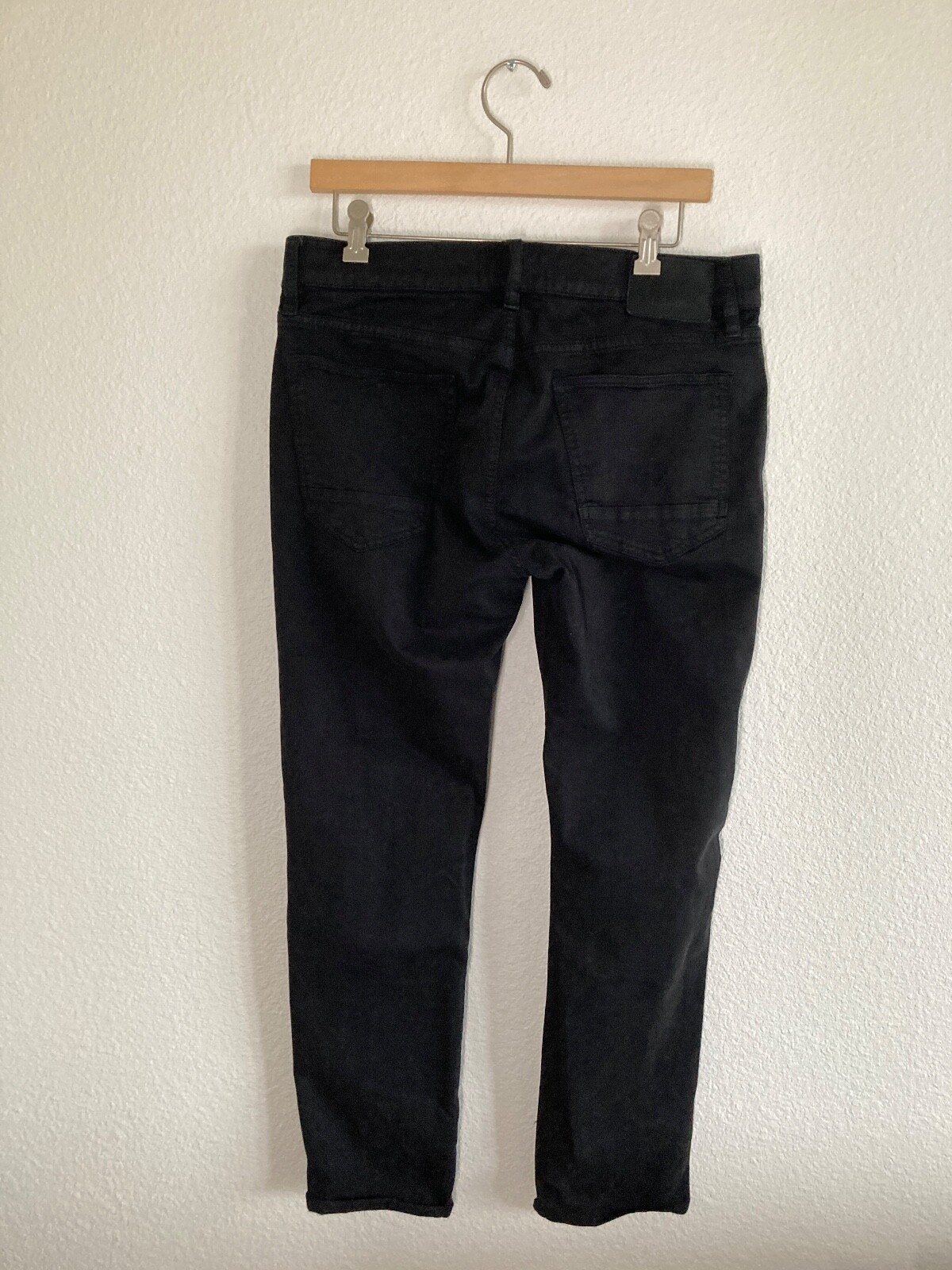 Hudson Jeans Blake Black Slim Straight Twill Pant Mens 32x30