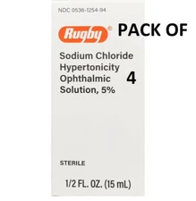 4x Generic Muro 128 Rugby Sodium Chloride 5% Ophthalmic Solution Eye Drops 15mL