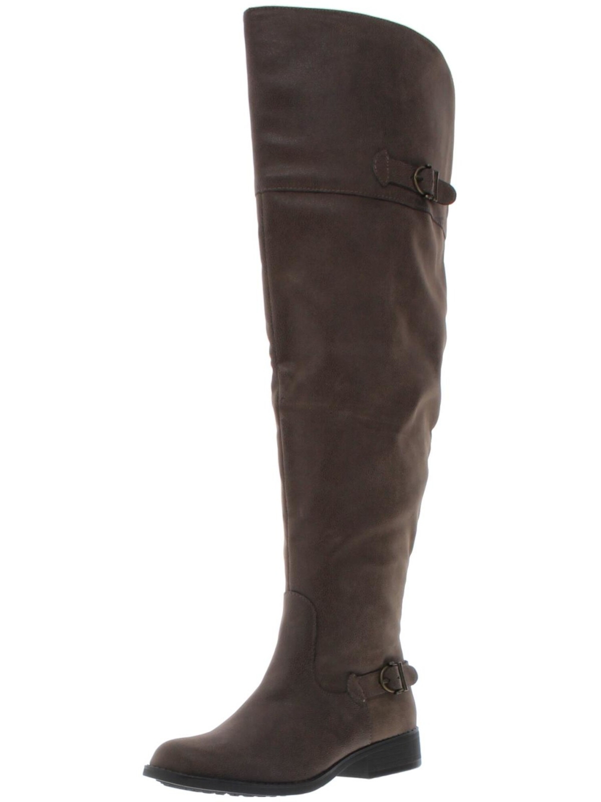 AMERICAN RAG Womens Brown Zipper Adarra Round Toe Block Heel Boots 5.5 M