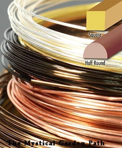 Wire, 4 Yards Bead Smith Gold 1/2 Round Non Tarnish 21 Gauge Wrapping Wire - Picture 7 of 7