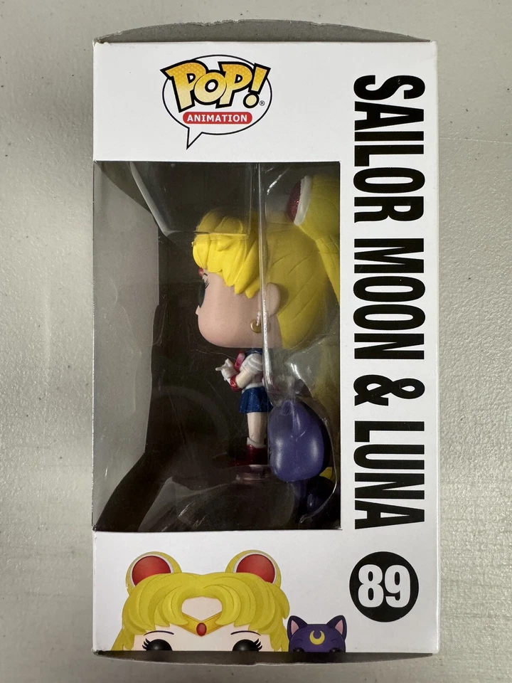 Sailor Moon & Luna (GLITTER) 89 ~ Funko Pop Vinyl ~ Animation + FREE PROTECTOR - Image 2 of 4