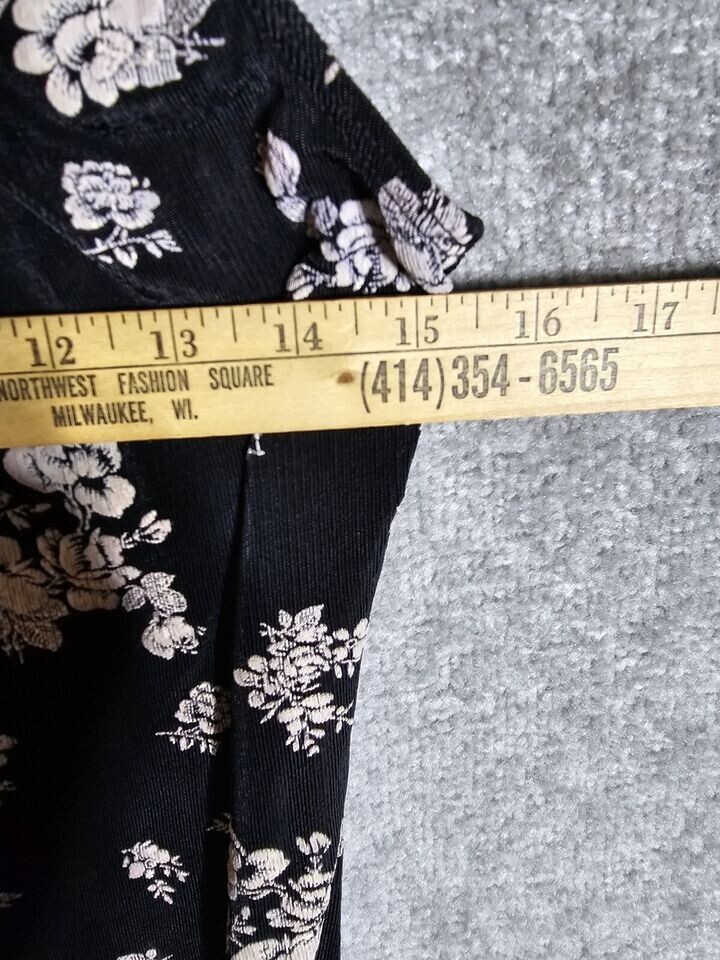 Vintage Corinna Fashions Rose Floral Bodysuit Womens Size Large Stretch