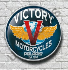 VICTORY POLARIS 2FT LARGE GARAGE SIGN PLAQUE MOTORBIKE MOTORCYCLE 8 BALL QUAD