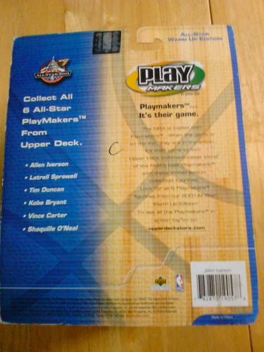 NBA All StarbUpper Deck Play Maker Allen Iverson Bobblehead with Card NIP - Picture 3 of 3