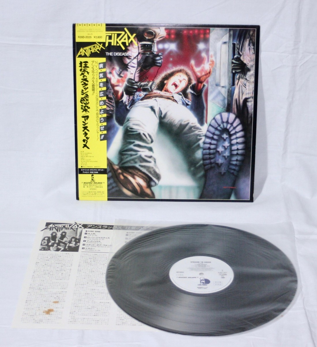 Anthrax Spreading The Disease Vinyl 1985 Island R28D-2025 obi
