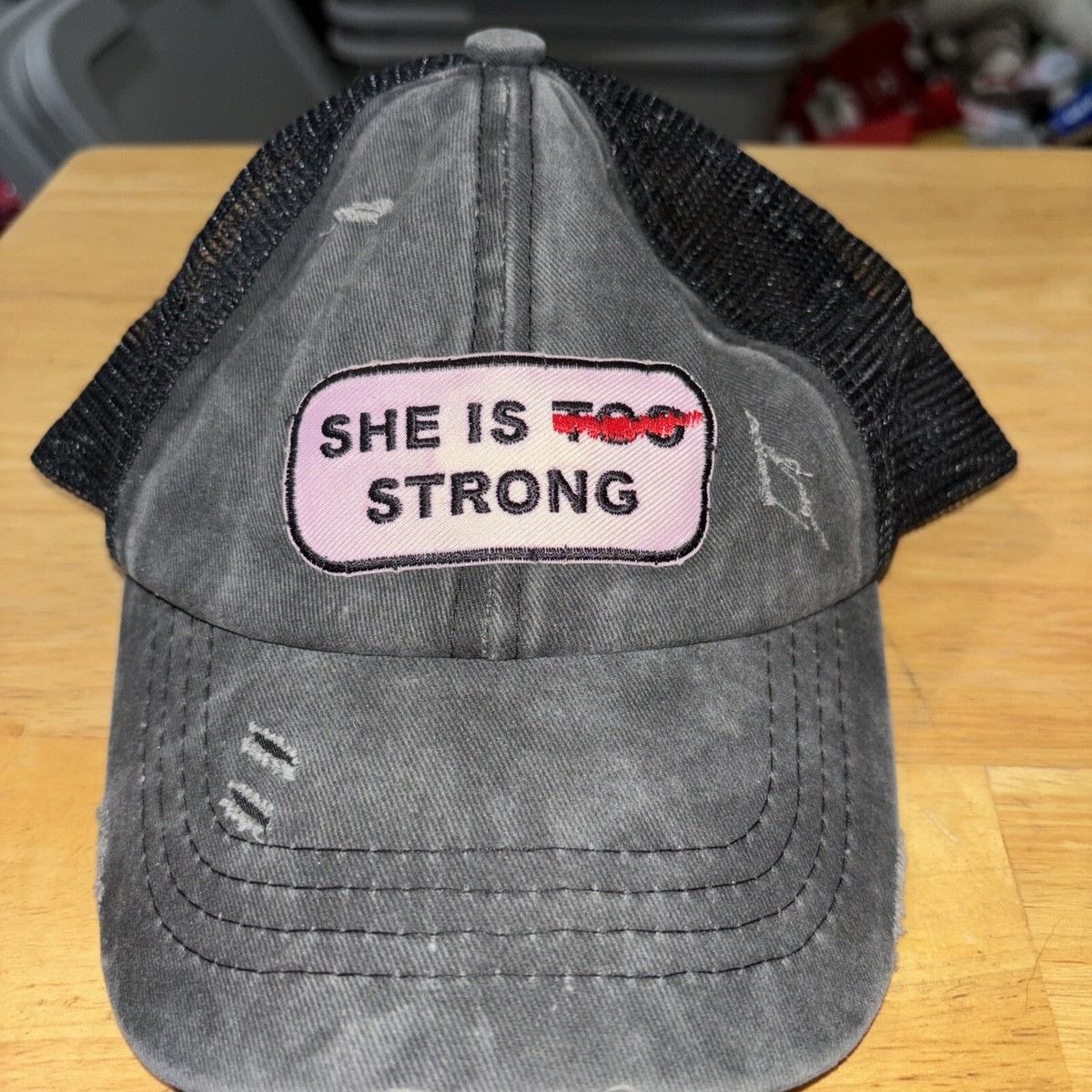 She Is Strong Hat C.C. Kids Ponytail Hat | eBay