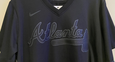 Nike MLB Atlanta Braves Black Baseball Practice Jersey Authentic
