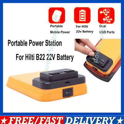 Power Supply Charger Adapter For Hilti B22 22V Battery Portable Power Station