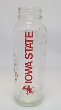 VINTAGE Evenflo Iowa State Glass Baby Bottle made in USA