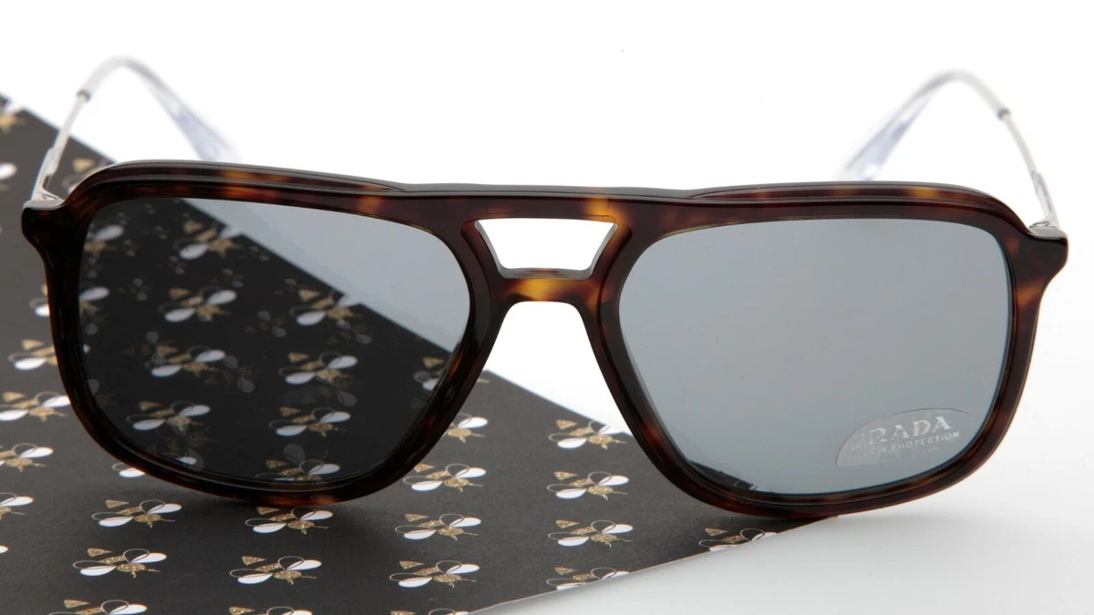 NOVO ÓCULOS DE SOL PRADA SPR 06V 2AU-3C2 HAVANA 54-18-145mm 2N B42mm Itália