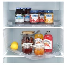 Lazy Susan Organizer for Refrigerator 16.5''X11'' Rectangular Fridge Turntable