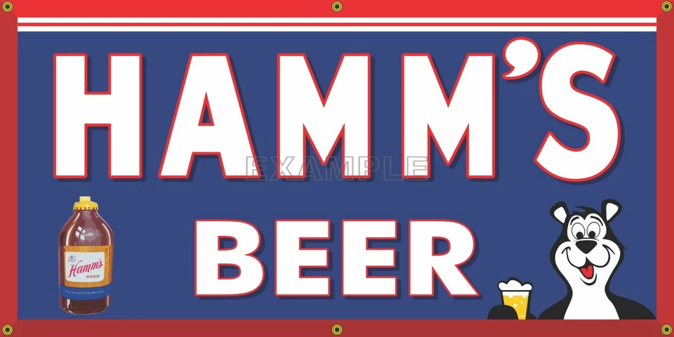 REVVED UP BANNERS HAMMS BEER OLD SCHOOL VINTAGE BAR PUB TAVERN SIGN REMAKE BANNER