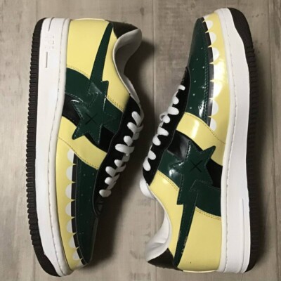 KAWS CHOMPERS BAPE STA Patent Leather Sneakers A Bathing Ape NIGO