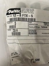 Qty (5) Parker 12-8 FTX-S, Triple-Lok-Pipe