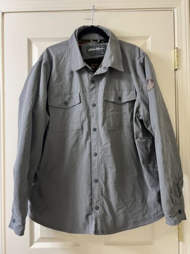 Eddie Bauer Men’s Grey Jacket Fleece Lined-XL