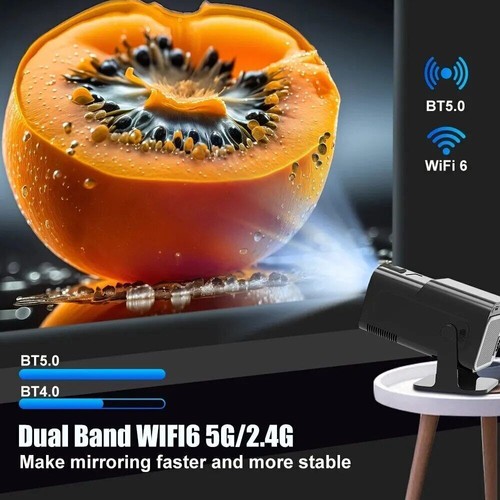 HY320 Portable Smart Projector 4K Native Android 11 Wifi6 390 ANSI BT5.0 1080P - Picture 4 of 9