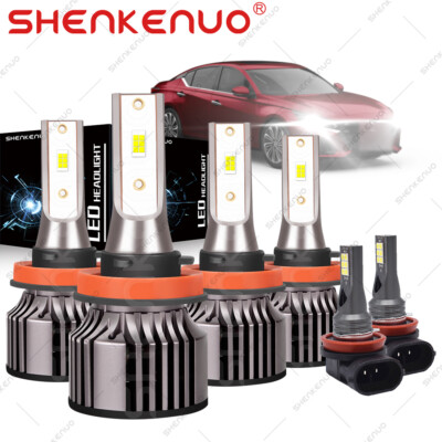 For 2016-2021 Toyota Tacoma H9 H11 LED Headlight + H11 Fog Lights 6X Bulbs 6000K