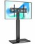 fitueyes metal base floor tv stand with swivel mount space saving for tvs up ...
