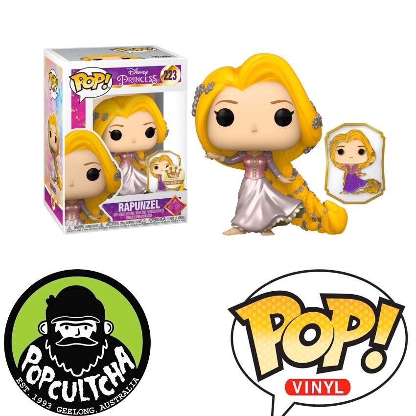 Tangled - Rapunzel Gold Ultimate Pop! Vinyl Figure With Enamel Pin &Quot;New&Quot;