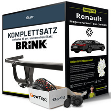 Anhängerkupplung BRINK starr für RENAULT Megane Grand Tour (Kombi) +E-Satz PKW