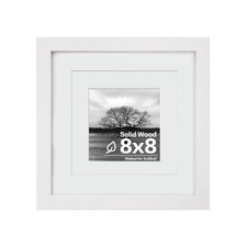 8x8 Picture Frame Made of Solid Wood with Plexiglass, Display Pictures 4x4/6x...