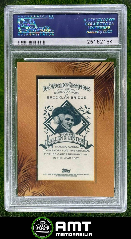 25162194 2015 Topps Allen & Ginter #39 Brooklyn Bridge Mini Buybacks PSA 9 - Image 2 of 3