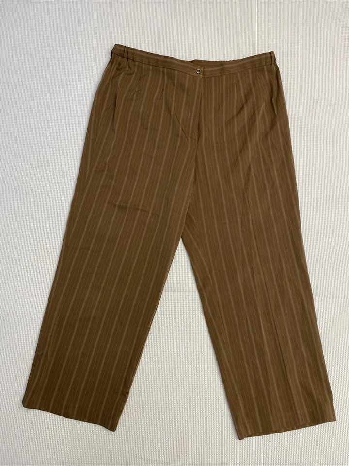 Conjunto completo de traje blazer y pantalón para mujer Harve Benard talla 20W marrón elegante conjunto Foto 3 de 4