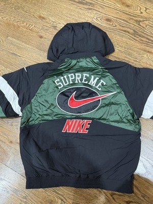 ✓⭐Mens Size XS-Supreme x Nike Hooded Sport Jacket 'Black Green