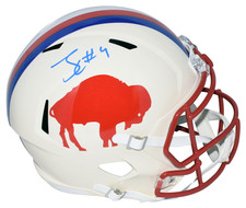 JAMES COOK AUTOGRAPHED BUFFALO BILLS RETRO FULL SIZE SPEED HELMET JSA
