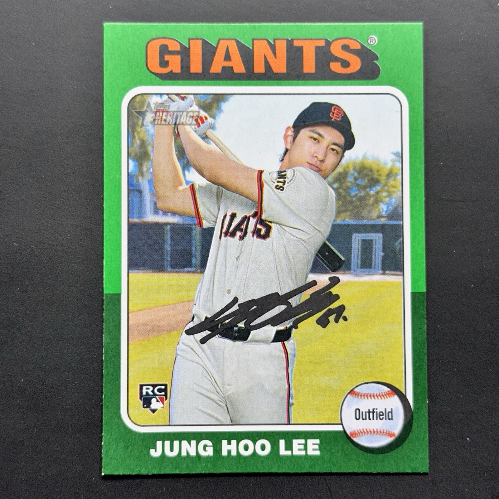 2024 Topps Heritage High Number Jung Hoo Lee Green Border #545 Giants RC