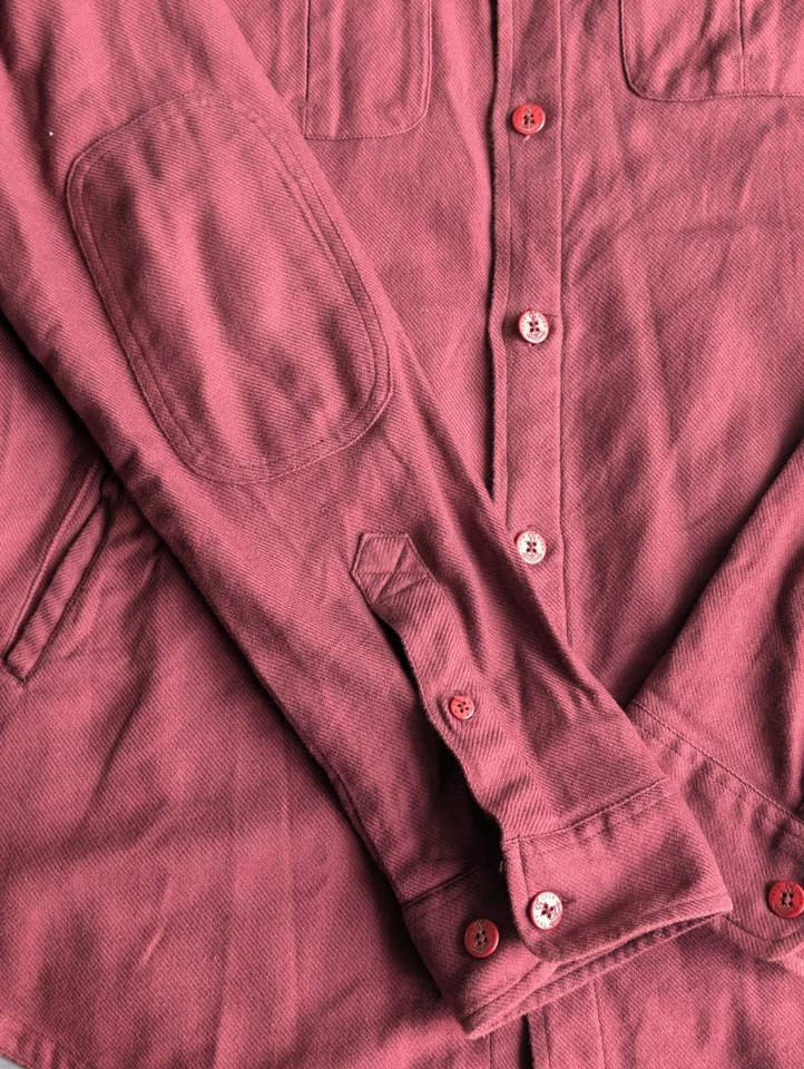 Camisa 10. Profunda Granate Tareas Chamarra Bolsillos Militar 100% Algodón Para Hombre XXL Foto 4 de 4