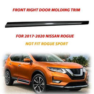 Front Right Lower Door Molding Trim W/Chrome For 2017-2019 2020 Nissan Rogue New